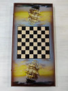 Нарды подарочные Парусник большие 60 на 60 см фото 3 — hichess.ru - шахматы, нарды, настольные игры
