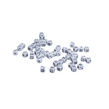 Кости игральные пластиковые, 10мм, 1 шт, цвет белый — hichess.ru - шахматы, нарды, настольные игры