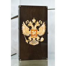 Нарды янтарные Россия из мореного дуба — hichess.ru - шахматы, нарды, настольные игры