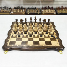 Шахматы нарды шашки резные из бука с фигурами из граба — hichess.ru - шахматы, нарды, настольные игры