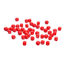 Кости игральные пластиковые, 10мм, 1 шт, цвет красный — hichess.ru - шахматы, нарды, настольные игры