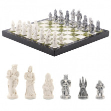 Шахматы &quot;Средневековье&quot; мрамор змеевик 40х40 см №1 — hichess.ru - шахматы, нарды, настольные игры