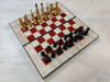 Шахматы подарочные Презент под красный мрамор 3 в 1 фото 4 — hichess.ru - шахматы, нарды, настольные игры