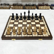 Шахматы деревянные с выжегом с фигурами из дуба — hichess.ru - шахматы, нарды, настольные игры