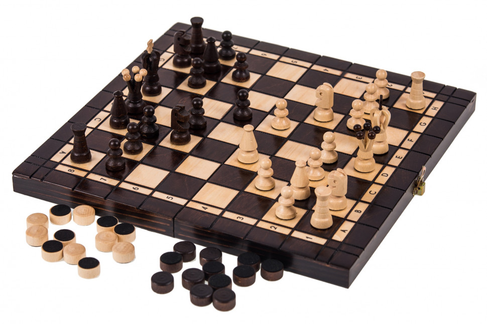 Шахматы шашки 2 в 1 Мадон фото 1 — hichess.ru - шахматы, нарды, настольные игры