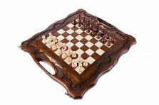 Шахматы резные с Араратом, ручкой и ложементом 50, Haleyan — hichess.ru - шахматы, нарды, настольные игры