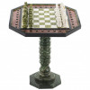 Шахматный стол из мрамора и змеевика №2 фото 2 — hichess.ru - шахматы, нарды, настольные игры
