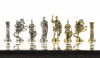 Настольные шахматы "Римские воины" доска 44х44 см из камня мрамор змеевик с металлическими фигурами фото 5 — hichess.ru - шахматы, нарды, настольные игры