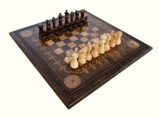 Шахматы + нарды резные Бесконечность&quot; 50, Mkhitaryan&quot; — hichess.ru - шахматы, нарды, настольные игры