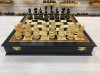 Шахматы резные Классика в ларце моренный дуб фото 1 — hichess.ru - шахматы, нарды, настольные игры