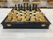 Шахматы резные Классика в ларце моренный дуб — hichess.ru - шахматы, нарды, настольные игры