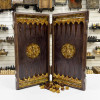 Нарды подарочные из янтаря и массива ясеня Волк и орел 60 см фото 2 &mdash; hichess.ru - шахматы, нарды, настольные игры