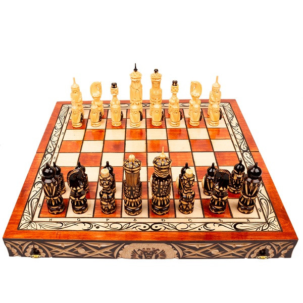 Шахматы резные Немцы складные большие фото 1 — hichess.ru - шахматы, нарды, настольные игры
