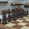 Шахматы подарочные ручной работы Махагон с фигурами из карельской березы фото 6 — hichess.ru - шахматы, нарды, настольные игры