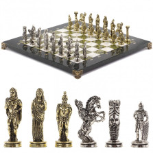 Шахматы &quot;Александр Македонский&quot; 36х36 см мрамор змеевик — hichess.ru - шахматы, нарды, настольные игры