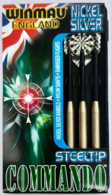 Дротики Winmau Nickel Silver Commando steeltip 21gr — hichess.ru - шахматы, нарды, настольные игры