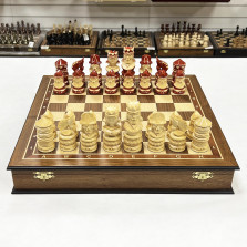 Шахматы резные Моряки ручной работы в ларце из ореха — hichess.ru - шахматы, нарды, настольные игры