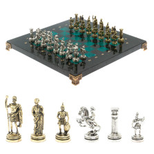 Шахматы подарочные Римские воины из змеевика 28 см &mdash; hichess.ru - шахматы, нарды, настольные игры