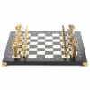Шахматы "Викинги" бронзовые 40х40 см мрамор змеевик фото 2 — hichess.ru - шахматы, нарды, настольные игры