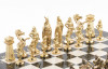Шахматы "Викинги" бронзовые 40х40 см мрамор змеевик фото 3 — hichess.ru - шахматы, нарды, настольные игры