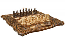 Шахматы + нарды резные с Араратом 2, ручкой, Haleyan — hichess.ru - шахматы, нарды, настольные игры