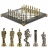 Шахматы "Римские легионеры" 32х32 см офиокальцит мрамор фото 1 — hichess.ru - шахматы, нарды, настольные игры