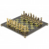 Шахматы "Римские" из бронзы и змеевика 40х40 см фото 1 — hichess.ru - шахматы, нарды, настольные игры
