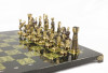 Шахматы "Римские" из бронзы и змеевика 40х40 см фото 4 — hichess.ru - шахматы, нарды, настольные игры