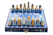 Шахматы подарочные Гжель — hichess.ru - шахматы, нарды, настольные игры