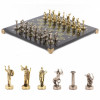 Шахматы из змеевика "Подвиги Геракла" 36х36 см фото 1 — hichess.ru - шахматы, нарды, настольные игры