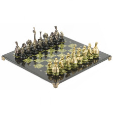 Шахматы &quot;Русский стиль&quot; бронза змеевик 40х40 см — hichess.ru - шахматы, нарды, настольные игры