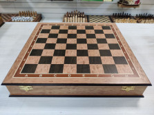 Шахматная доска ларец без фигур Эвкалипт 45 см — hichess.ru - шахматы, нарды, настольные игры