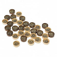 Набор фишек для нард &quot;Герб РФ&quot; с бронзой 206, Haleyan — hichess.ru - шахматы, нарды, настольные игры