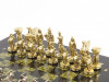Шахматы из змеевика "Спартанцы" 28х28 см фото 4 — hichess.ru - шахматы, нарды, настольные игры