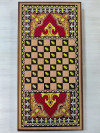 Нарды деревянные Восточный узор красные средние 50 на 50 см подарочные фото 3 — hichess.ru - шахматы, нарды, настольные игры