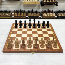 Шахматы Авангард Люкс большие неутяжеленные — hichess.ru - шахматы, нарды, настольные игры