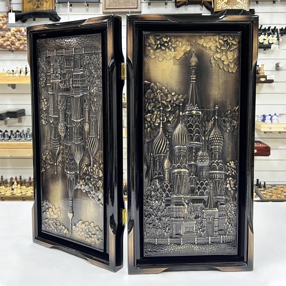 Нарды резные лакированные Собор 58 см фото 1 — hichess.ru - шахматы, нарды, настольные игры