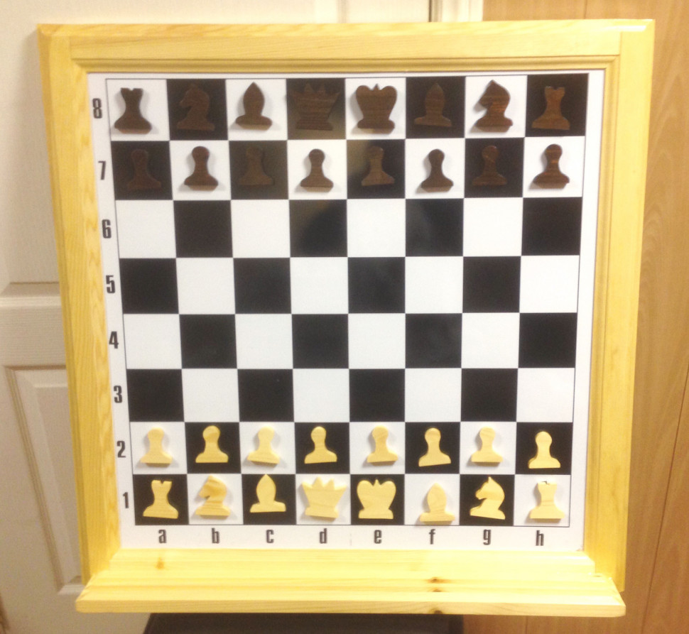 Деревянная магнитная демонстрационная доска 81 см фото 1 — hichess.ru - шахматы, нарды, настольные игры