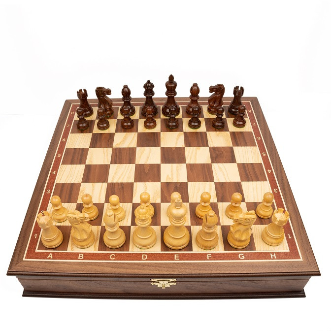 Шахматный ларец Эндшпиль орех большие фото 1 — hichess.ru - шахматы, нарды, настольные игры