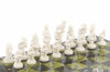 Шахматы из змеевика "Средневековье" змеевик 40х40 см фото 3 — hichess.ru - шахматы, нарды, настольные игры