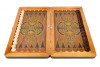 Нарды кожа презент коричневые большие фото 2 — hichess.ru - шахматы, нарды, настольные игры