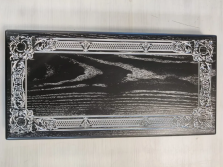 Нарды из массива Орнамент ясень черные — hichess.ru - шахматы, нарды, настольные игры