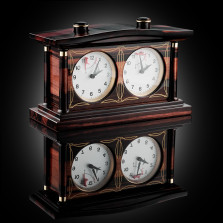 Шахматные часы &quot;Пламенный Эбен&quot; из макассара — hichess.ru - шахматы, нарды, настольные игры