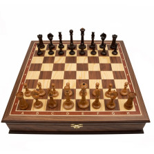 Шахматы ларец Элеганс орех — hichess.ru - шахматы, нарды, настольные игры