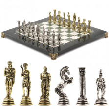 Шахматы &quot;Греко-Римская война&quot; 32х32 см офиокальцит мрамор — hichess.ru - шахматы, нарды, настольные игры