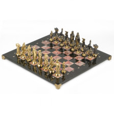 Шахматы &quot;Средневековье&quot; доска 40х40 см из змеевика и креноида — hichess.ru - шахматы, нарды, настольные игры