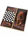 Нарды-Шашки Походные - Бенгальский тигр большие фото 2 — hichess.ru - шахматы, нарды, настольные игры