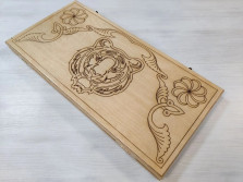 Нарды из дерева подарочные Тигр светлые большие с чехлом 60 см — hichess.ru - шахматы, нарды, настольные игры