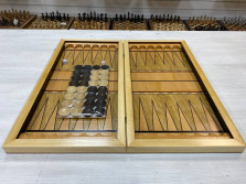 Нарды деревянные Метрополь светлые — hichess.ru - шахматы, нарды, настольные игры