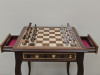 Шахматный стол из Красного дерева подарочный с фигурами Итальянский дизайн (композит) фото 1 — hichess.ru - шахматы, нарды, настольные игры